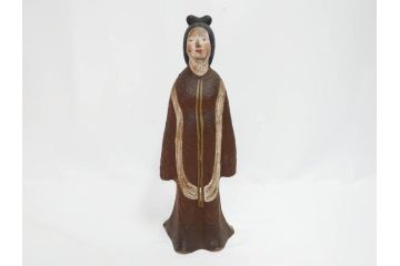 珍品　希少　彫刻家 今戸精司作　天平美人　高さ 約36.5cm　嫋やかな佇まいの木彫人形(女性像、木製、彫刻、オブジェ、置物)(R-081671)　