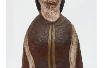 珍品　希少　彫刻家 今戸精司作　天平美人　高さ 約36.5cm　嫋やかな佇まいの木彫人形(女性像、木製、彫刻、オブジェ、置物)(R-081671)　