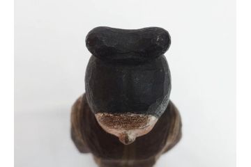 珍品　希少　彫刻家 今戸精司作　天平美人　高さ 約36.5cm　嫋やかな佇まいの木彫人形(女性像、木製、彫刻、オブジェ、置物)(R-081671)　
