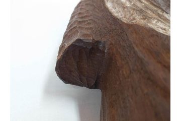 珍品　希少　彫刻家 今戸精司作　天平美人　高さ 約36.5cm　嫋やかな佇まいの木彫人形(女性像、木製、彫刻、オブジェ、置物)(R-081671)　
