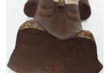 珍品　希少　彫刻家 今戸精司作　天平美人　高さ 約36.5cm　嫋やかな佇まいの木彫人形(女性像、木製、彫刻、オブジェ、置物)(R-081671)　
