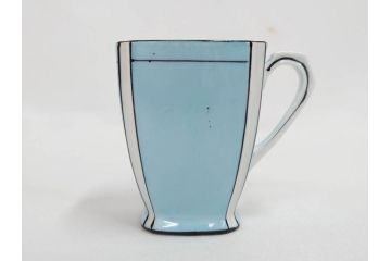 明治期　オールドノリタケ　NORITAKE　アールデコ　輸出向け　爽やかな水色が目を引くティーセット(ティーポット、シュガーポット、C&S6客、ティーカップ&ソーサー、洋食器)(R-081672)