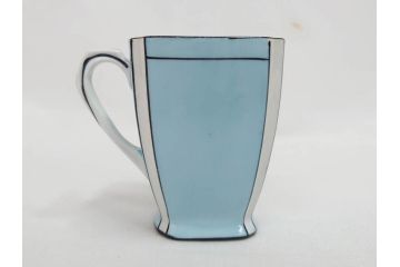 明治期　オールドノリタケ　NORITAKE　アールデコ　輸出向け　爽やかな水色が目を引くティーセット(ティーポット、シュガーポット、C&S6客、ティーカップ&ソーサー、洋食器)(R-081672)