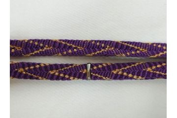 時代物　金工　金銀象嵌　扇面　稲　淑やかな雰囲気の帯留2点セット(在銘作家物、尾崎、帯留め、帯締め、着物道具、和装小物、アクセサリー、木箱付)(R-081673)