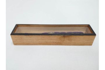 時代物　金工　金銀象嵌　扇面　稲　淑やかな雰囲気の帯留2点セット(在銘作家物、尾崎、帯留め、帯締め、着物道具、和装小物、アクセサリー、木箱付)(R-081673)