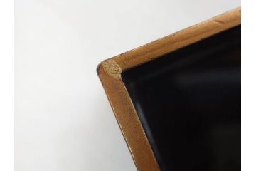 時代物　龍雲堂造　鈴虫　金蒔絵　驪龍珠　静謐な美しさを感じる硯箱(水滴古墨、三日月に竹図、胡開文選煙、神品、銀象嵌、水差し、漆器、木製、漆芸、書道具、木箱付)(R-081674)