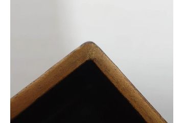 時代物　龍雲堂造　鈴虫　金蒔絵　驪龍珠　静謐な美しさを感じる硯箱(水滴古墨、三日月に竹図、胡開文選煙、神品、銀象嵌、水差し、漆器、木製、漆芸、書道具、木箱付)(R-081674)