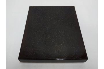 時代物　龍雲堂造　鈴虫　金蒔絵　驪龍珠　静謐な美しさを感じる硯箱(水滴古墨、三日月に竹図、胡開文選煙、神品、銀象嵌、水差し、漆器、木製、漆芸、書道具、木箱付)(R-081674)
