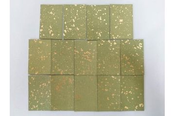 時代物　木箱　肉筆　彩色　小倉百人一首(カルタ、かるた、歌留多、百人首、ケース付)(R-081675)