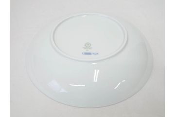 デンマーク　ROYAL COPENHAGEN(ロイヤルコペンハーゲン)　ブルーフルーテッドプレイン　ハイハンドルカップ　コーヒーカップ　ソーサー　ディーププレート　繊細なデザインが可愛らしいC&S3客・プレートセット(大皿、碗皿、洋食器、北欧、共箱付き)(R-081676)