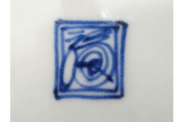 江戸期　古伊万里　染付　渦福　なます皿　4.7寸・4.9寸　お料理を華やかに引き立ててくれる皿6枚セット(花唐草、輪花皿、変形皿、小皿、豆皿、中皿、銘々皿、取り皿、和皿、和食器、四寸七分、四寸九分)(R-081679)