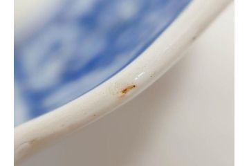 江戸期　古伊万里　染付　渦福　なます皿　4.7寸・4.9寸　お料理を華やかに引き立ててくれる皿6枚セット(花唐草、輪花皿、変形皿、小皿、豆皿、中皿、銘々皿、取り皿、和皿、和食器、四寸七分、四寸九分)(R-081679)