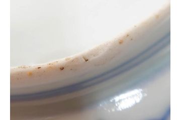 江戸期　古伊万里　染付　渦福　なます皿　4.7寸・4.9寸　お料理を華やかに引き立ててくれる皿6枚セット(花唐草、輪花皿、変形皿、小皿、豆皿、中皿、銘々皿、取り皿、和皿、和食器、四寸七分、四寸九分)(R-081679)