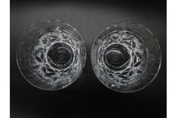 未使用　フランス　Baccarat　バカラ　エクラ(Eclat)　The YEAR 2023　澄んだ輝きを放つイヤータンブラー2客セット(コップ、グラス、ロックグラス、フルレッドクリスタルガラス、共箱付き)(R-081680)