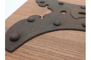 アンティーク雑貨　経年を感じる風合いが味わい深い蔵戸の錠前金具(ディスプレイ雑貨、蔵戸パーツ)(R-081681)
