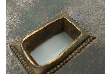 アンティーク雑貨　長い年月を経て味わいを増した蔵戸の錠前金具(ディスプレイ雑貨、蔵戸パーツ)(R-081682)