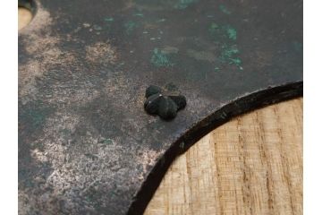 アンティーク雑貨　長い年月を経て味わいを増した蔵戸の錠前金具(ディスプレイ雑貨、蔵戸パーツ)(R-081682)