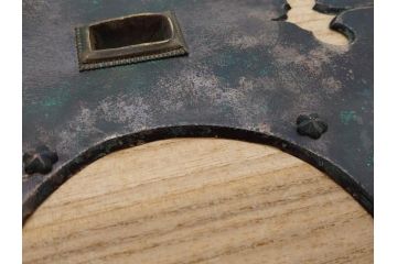 アンティーク雑貨　長い年月を経て味わいを増した蔵戸の錠前金具(ディスプレイ雑貨、蔵戸パーツ)(R-081682)