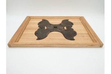 アンティーク雑貨　長い年月を経て味わいを増した蔵戸の錠前金具(ディスプレイ雑貨、蔵戸パーツ)(R-081682)
