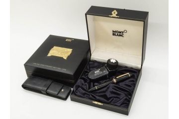 ドイツ　MONTBLANC　モンブラン　マイスターシュテュック　149　18K　75周年　ペンケース　1924本限定　ケースのみ　高級感を醸し出す万年筆とケースセット(MEISTERSTUCK、2本用?、筆記具、文具、箱付き)(R-081685)
