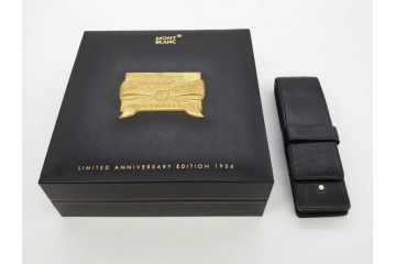 ドイツ　MONTBLANC　モンブラン　マイスターシュテュック　149　18K　75周年　ペンケース　1924本限定　ケースのみ　高級感を醸し出す万年筆とケースセット(MEISTERSTUCK、2本用?、筆記具、文具、箱付き)(R-081685)