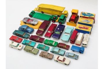 イギリス　MATCH BOX　マッチボックス　キングサイズ　HUSKY　ハスキー　CORGITOYS　コーギー　Siku　ジク　PILEN　ピレン　DINKY　ディンキー　Solido　ソリド　ミニカー26点セット(K-8、K-17、空箱、玩具、おもちゃ、自動車)(R-081687)