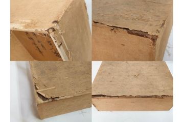 昭和2年　戦前　大正　前澤　日蓮　書付　使い込まれた風合いが魅力の碁盤(囲碁盤、足付、木製、カバー付)(R-081688)
