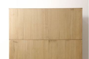 中古　美品　国産　高級　黒檀(コクタン)材　上質な和モダン空間を演出する総桐箪笥・上段(総桐たんす、収納棚、戸棚、ローボード、テレビ台、テレビボード)(R-081692)