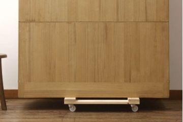 中古　美品　国産　高級　黒檀(コクタン)材　上質な和モダン空間を演出する総桐箪笥・下段(総桐たんす、衣装箪笥、収納タンス、和タンス、引き出し、サイドチェスト、テレビ台、テレビボード)(R-081694)