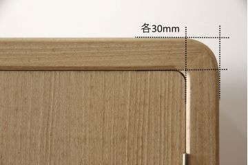 中古　上手物　伝統工芸士　皆川繁久作　シックな色合いの金具が落ち着きある雰囲気を醸し出す加茂総桐箪笥・上段(胴厚、四方丸、総桐たんす、引き出し、着物箪笥、和タンス、衣装箪笥、サイドキャビネット)(R-081695)