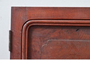 アンティーク建具　最高級!!　欅(ケヤキ)材玉杢　　使い込まれた風合いと凝った作り込みが魅力の扉1枚(窓、木製扉)(R-081696)
