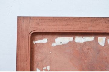 アンティーク建具　最高級!!　欅(ケヤキ)材玉杢　　使い込まれた風合いと凝った作り込みが魅力の扉1枚(窓、木製扉)(R-081696)