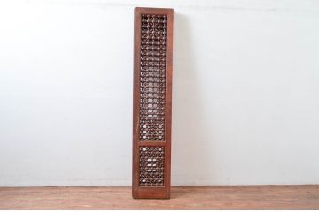 アンティーク建具　アラビア建築様式で作られたマシュラビーヤの折れ戸、格子戸1枚(衝立、衝い立て、つい立て、パーティション)(R-081705)