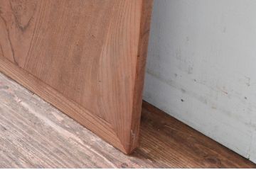 和製アンティーク　総欅(ケヤキ)材　杢目の良い一枚板の天板(テーブルトップ、DIY、材料、古材、木材)(R-081708)