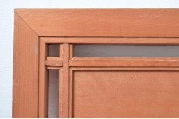 ビンテージ建具　高級品!　凝ったデザインが魅力的な透かし彫りの欄間2枚セット(明かり取り、明り取り、鷹、鷲、ヴィンテージ)(R-081710)