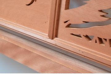 ビンテージ建具　高級品!　凝ったデザインが魅力的な透かし彫りの欄間2枚セット(明かり取り、明り取り、鷹、鷲、ヴィンテージ)(R-081710)