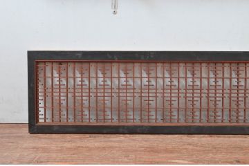 アンティーク建具　繊細な組子が上品な印象を与える組子欄間2枚セット(明かり取り、明り取り)(R-081712)