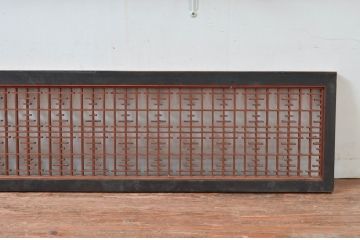 アンティーク建具　繊細な組子が上品な印象を与える組子欄間2枚セット(明かり取り、明り取り)(R-081712)