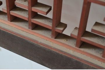 アンティーク建具　繊細な組子が上品な印象を与える組子欄間2枚セット(明かり取り、明り取り)(R-081712)