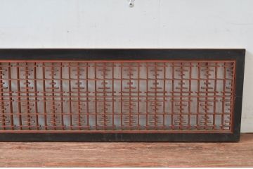 アンティーク建具　繊細な組子が上品な印象を与える組子欄間2枚セット(明かり取り、明り取り)(R-081712)