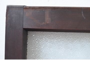 アンティーク建具　大正ロマン　お部屋のアクセントになる!色ガラス入りのガラス欄間2枚セット(明かり取り、明り取り)(R-081714)