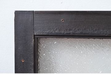 アンティーク建具　大正ロマン　お部屋のアクセントになる!色ガラス入りのガラス欄間2枚セット(明かり取り、明り取り)(R-081714)