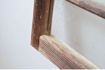 アンティーク建具　どこか懐かしい雰囲気を醸しだす明かり取り2枚セット(明り取り、ガラス欄間)(R-081717)