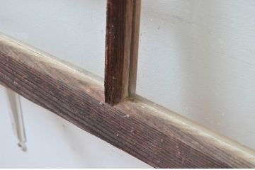 アンティーク建具　どこか懐かしい雰囲気を醸しだす明かり取り2枚セット(明り取り、ガラス欄間)(R-081717)
