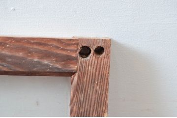 アンティーク建具　どこか懐かしい雰囲気を醸しだす明かり取り2枚セット(明り取り、ガラス欄間)(R-081717)