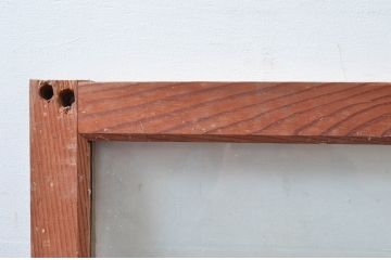 アンティーク建具　どこか懐かしい雰囲気を醸しだす明かり取り2枚セット(明り取り、ガラス欄間)(R-081717)