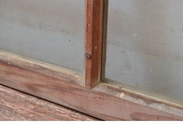 アンティーク建具　どこか懐かしい雰囲気を醸しだす明かり取り2枚セット(明り取り、ガラス欄間)(R-081717)