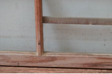 アンティーク建具　どこか懐かしい雰囲気を醸しだす明かり取り2枚セット(明り取り、ガラス欄間)(R-081717)