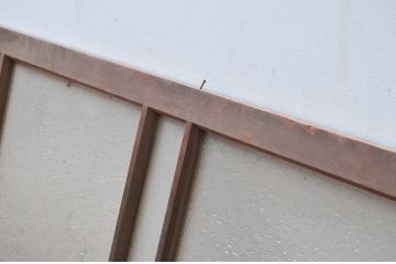 アンティーク建具　どこか懐かしい雰囲気を醸し出す明り取り2枚セット(明かり取り、ガラス欄間)(R-081718)