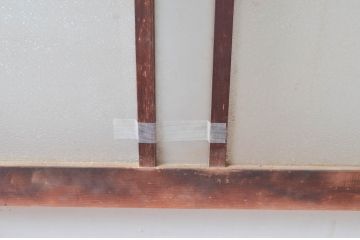 アンティーク建具　どこか懐かしい雰囲気を醸し出す明り取り2枚セット(明かり取り、ガラス欄間)(R-081718)